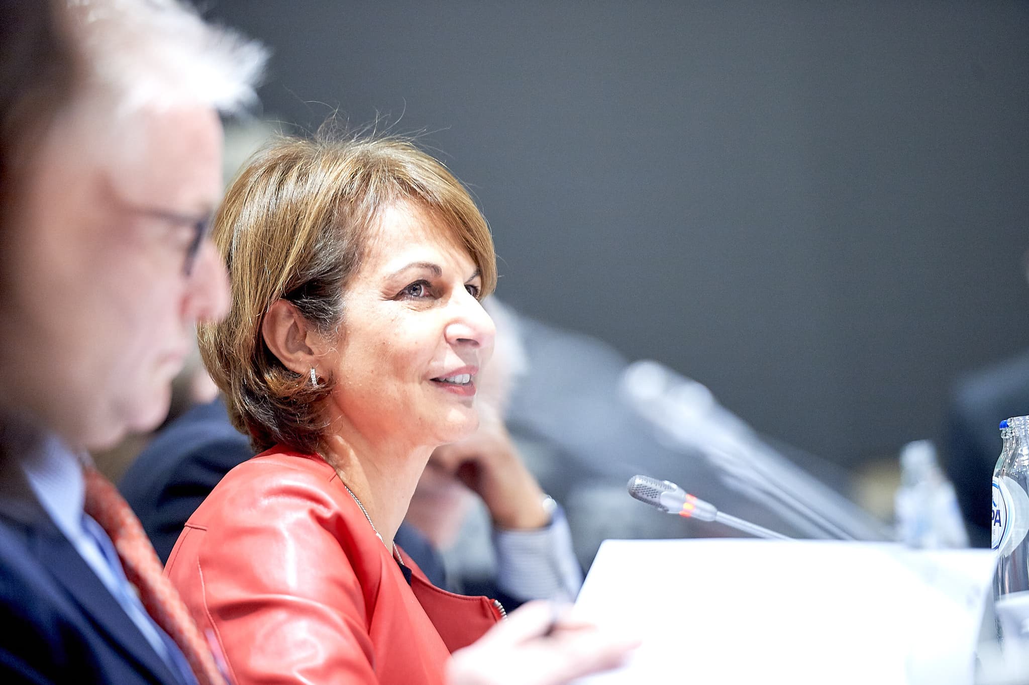 Shada speaking to crowd.